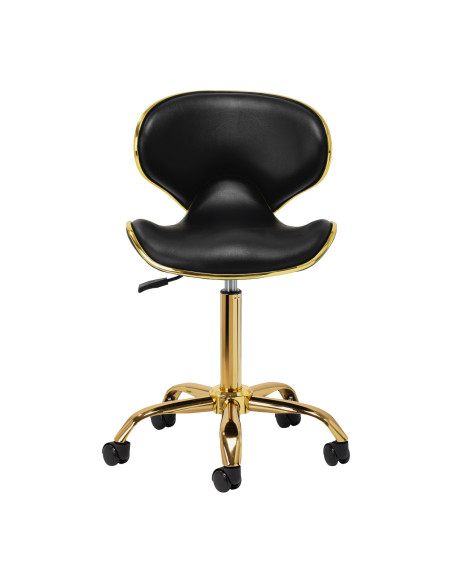 Elégance Pro Lux Hocker schwarz gold Vorderansicht