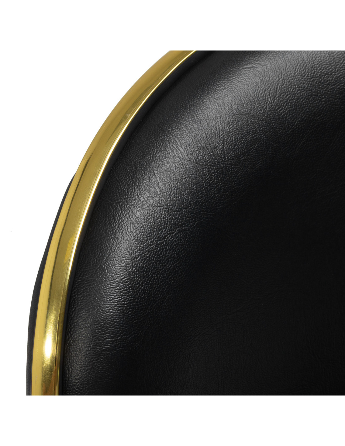 Tabouret Élégance Pro Lux noir dorée vue zoom dorure