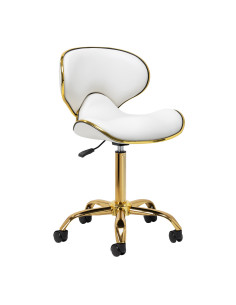 Elegance Pro Lux stool in white and gold