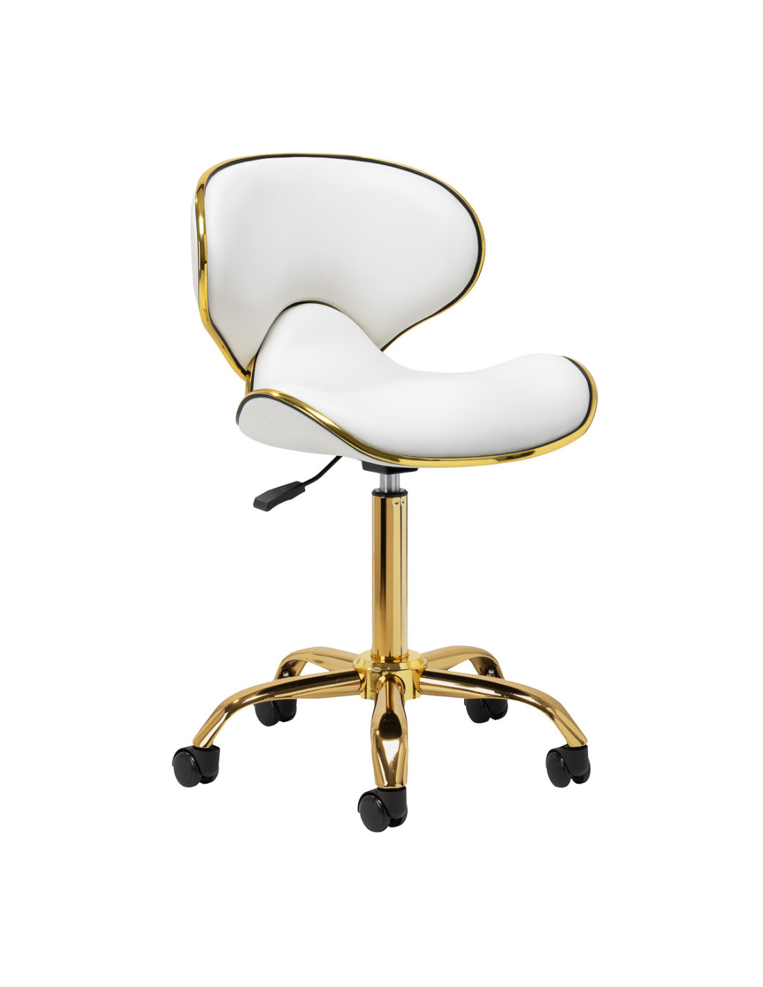 Taburete Elégance Pro Lux oro blanco vista de perfil