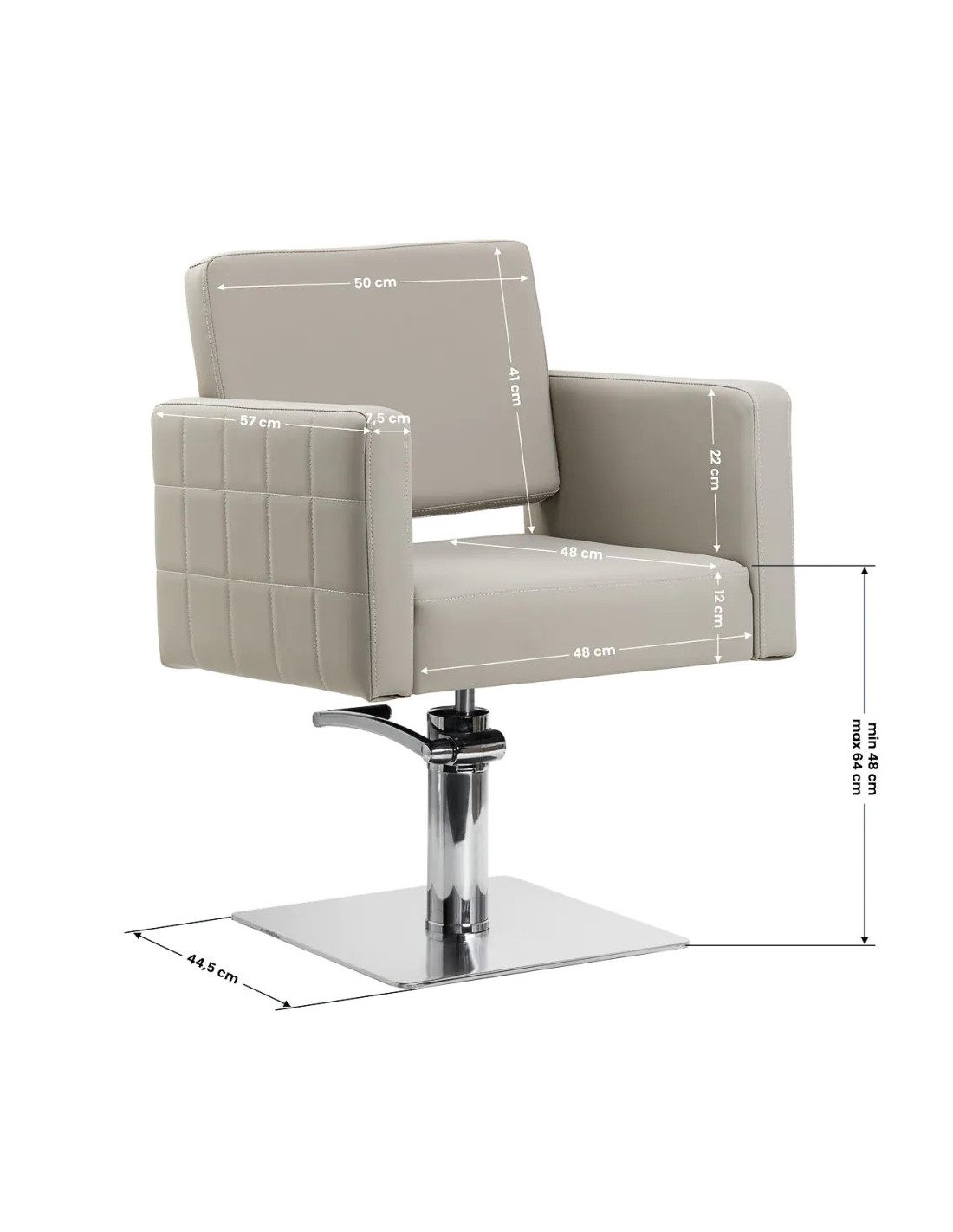 Fauteuil de coiffure ankara gris