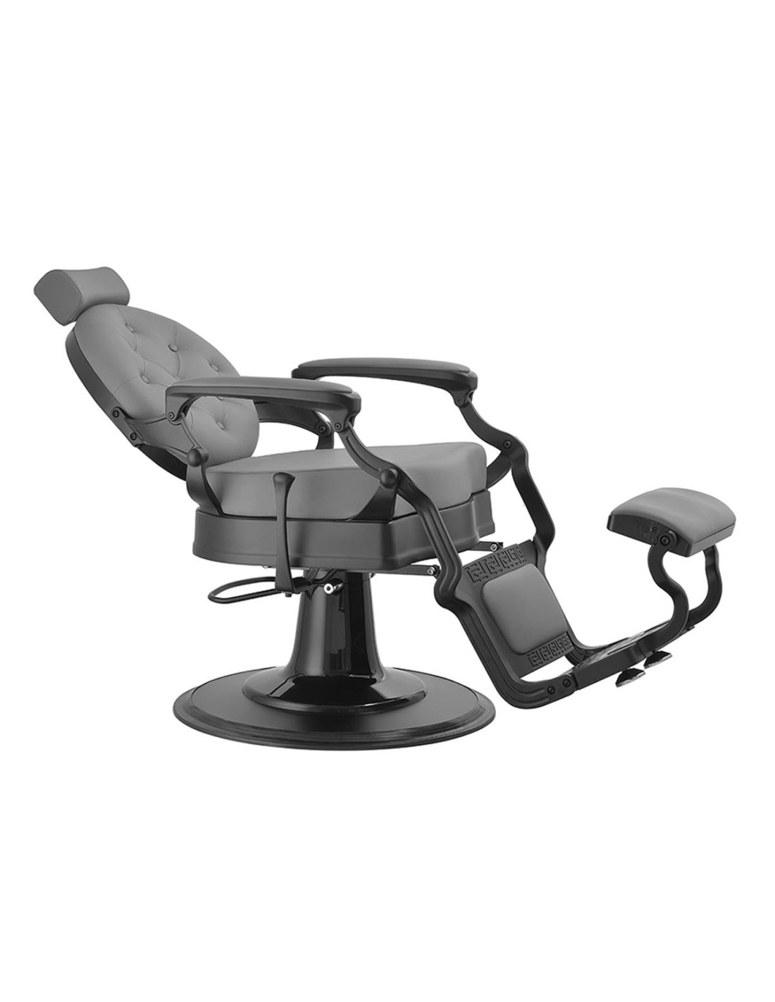 Sillón de barbero Florence gris y negro: estética profesional y comodidad urbana