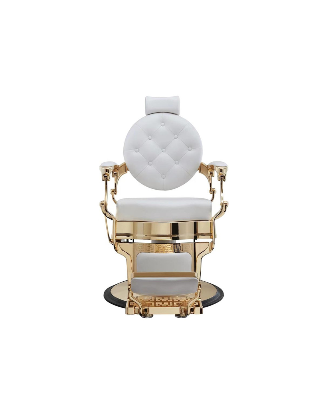 Florence White & Gold kappersstoel – pure glans en professioneel comfort