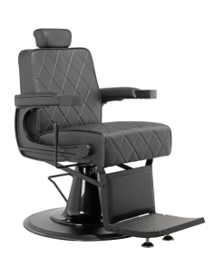 „Lecce Nero Totale“ Friseurstuhl – Komplett schwarz & Pro Power