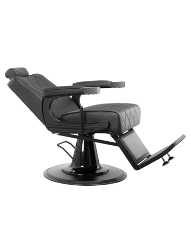 „Lecce Nero Totale“ Friseurstuhl – Komplett schwarz & Pro Power