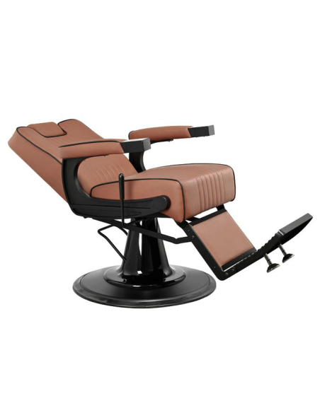 Fauteuil Barbier “Lecce Caffè” – Marron Vintage & Confort Élégant 