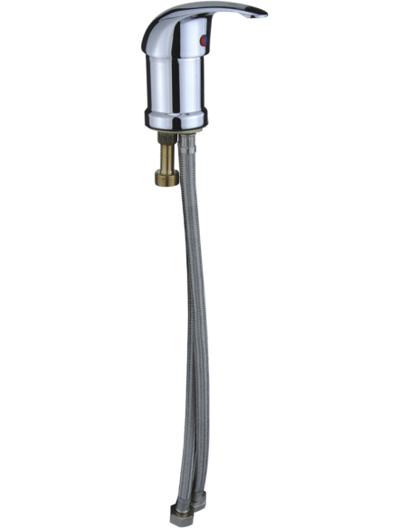 Mitigeur inox 1681 avec flexible pour bacs à shampooing