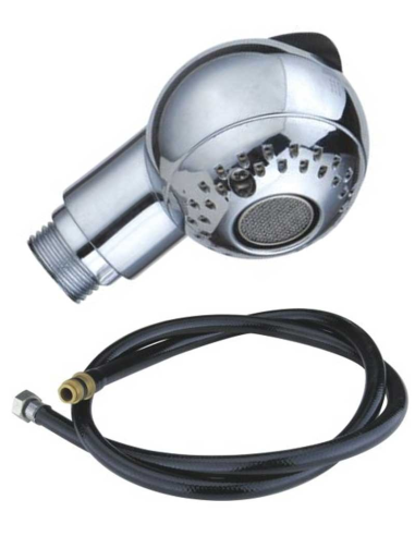 Flexible shower head for professional shampoo basins