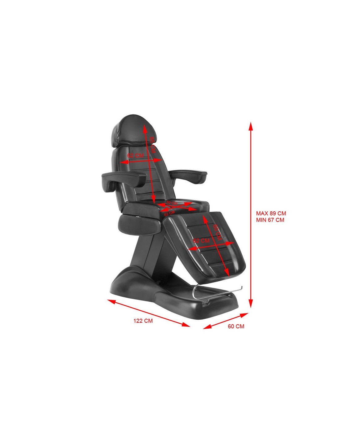 Luxury black electric tattoo chair