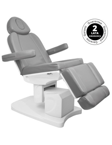 Sillón de belleza eléctrico Napoli 708A blanco con 4 motores Pro