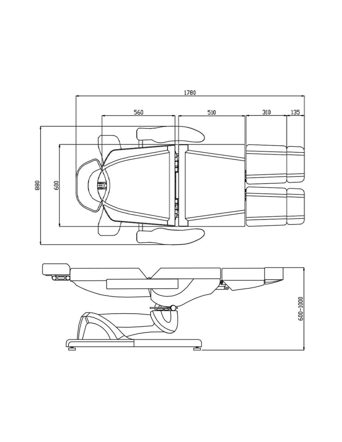 Fauteuil Pédicure Électrique Rotatif 5 Moteurs Blanc Pro 