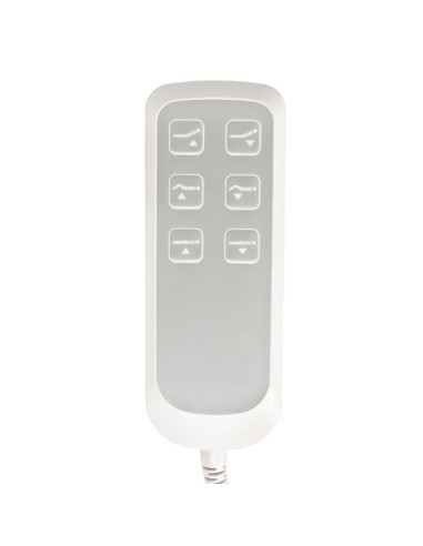 Fotel elektryczny Firenze Lux 273B, biały, drewno, 3 silniki Pro + stołek