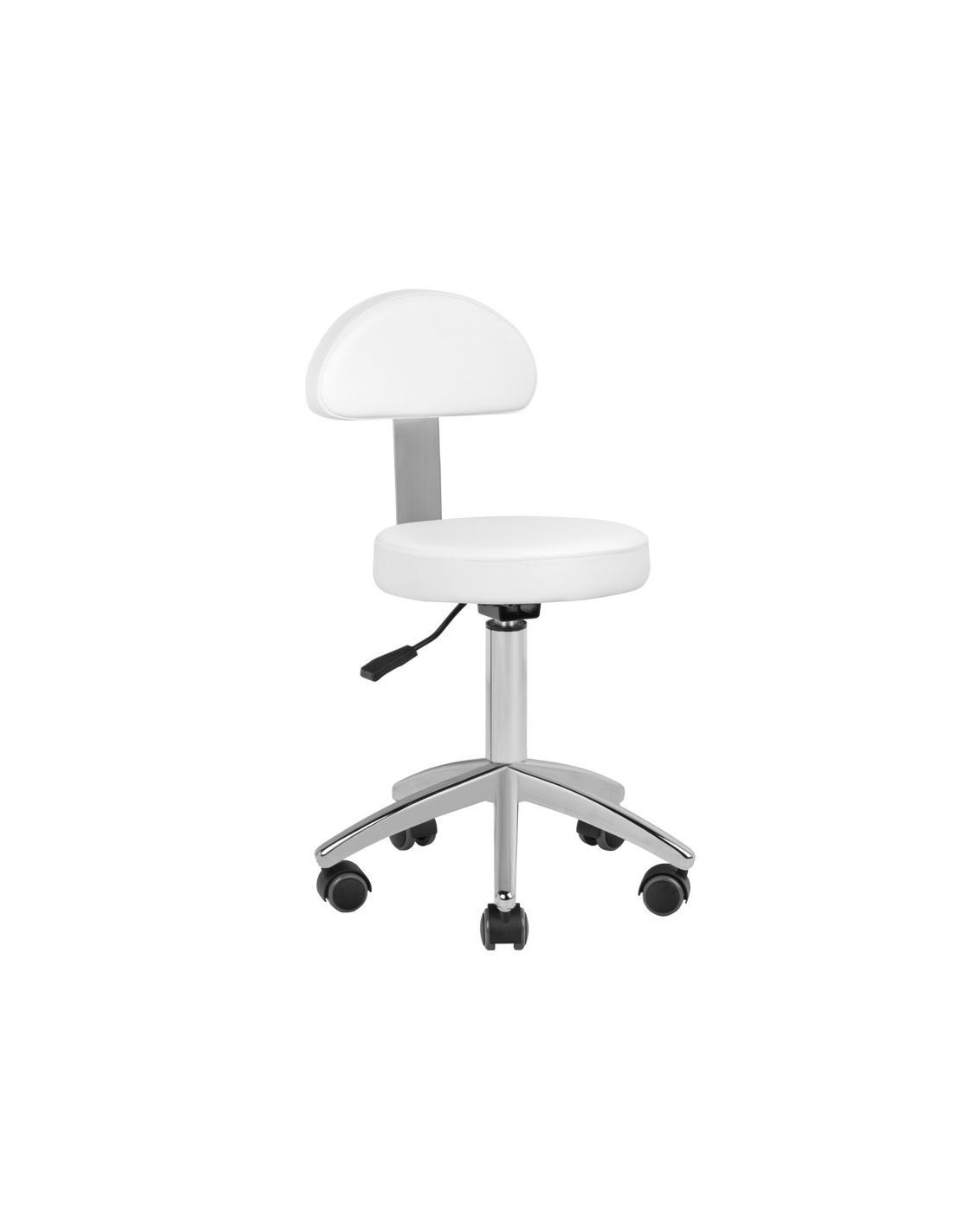 Poltrona estetica elettrica Firenze Lux 273B in legno bianco 3 motori Pro + sgabello