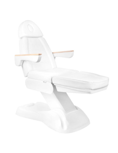 Firenze Lux 273B Electric Aesthetic Armchair White Wood 3 Pro Motors + Stool