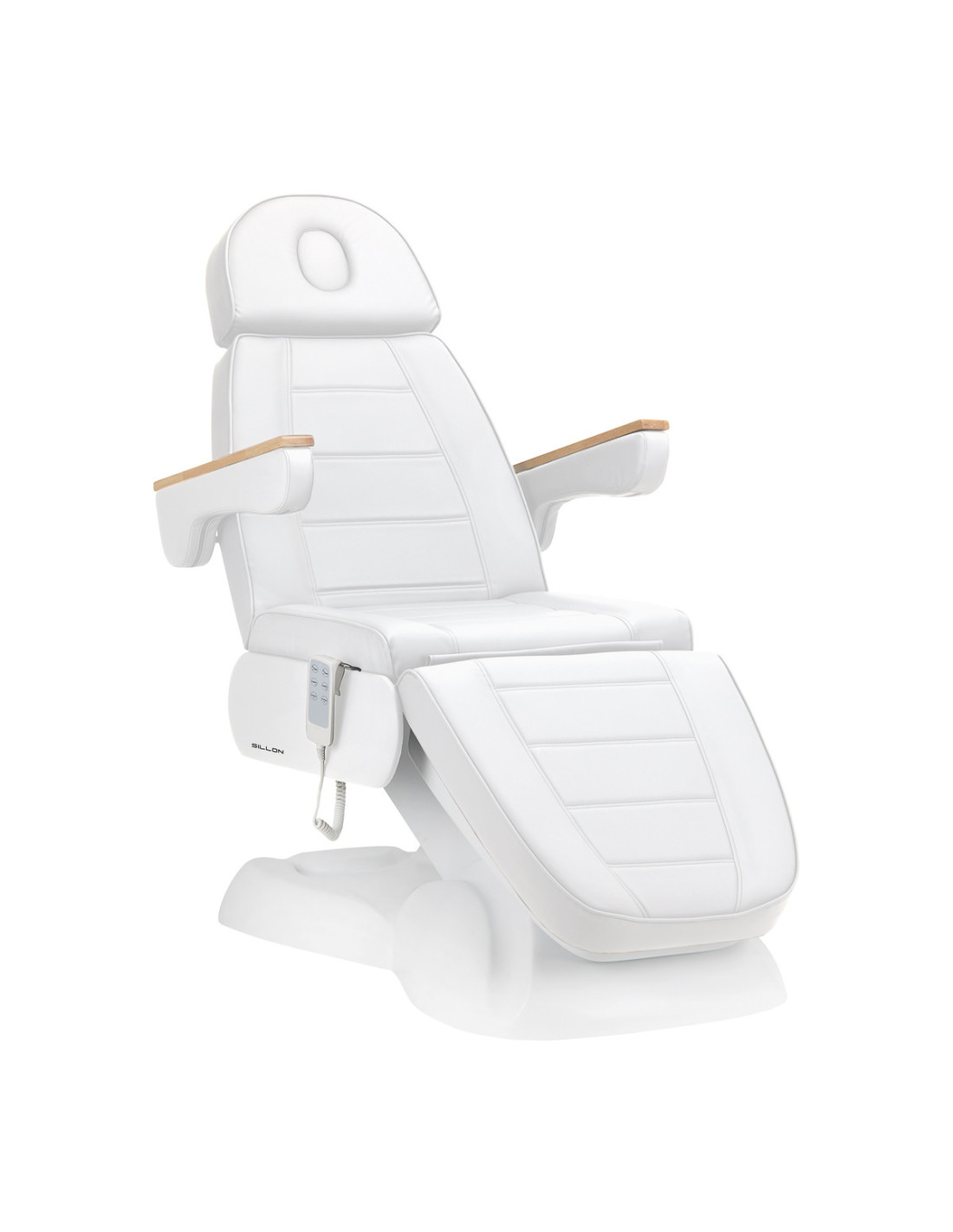 Sillón Estético Eléctrico Firenze 273B Madera Blanca 3 Motores Pro