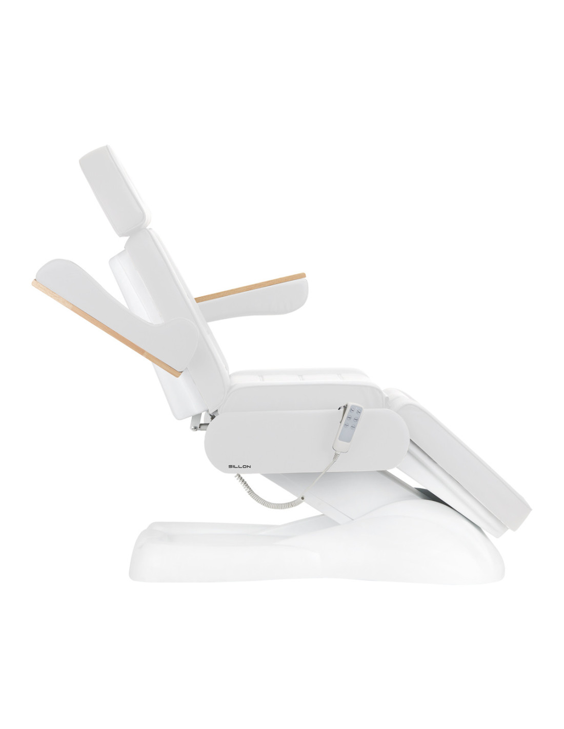 Poltrona estetica elettrica Firenze 273B in legno bianco 3 motori Pro