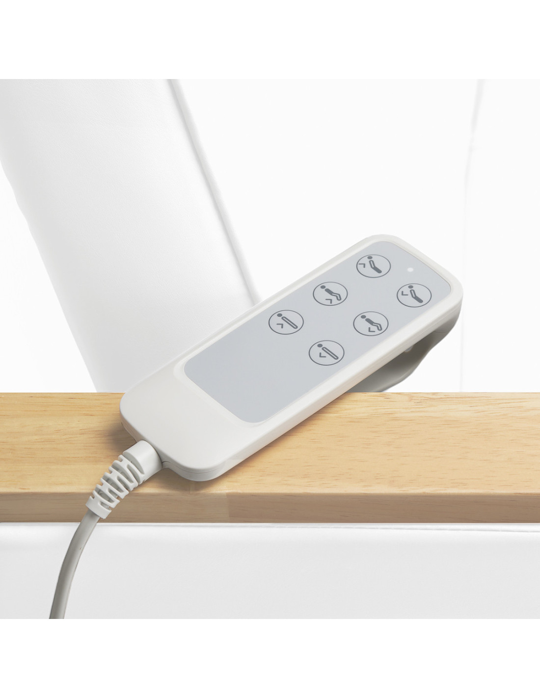 Poltrona estetica elettrica Firenze 273B in legno bianco 3 motori Pro