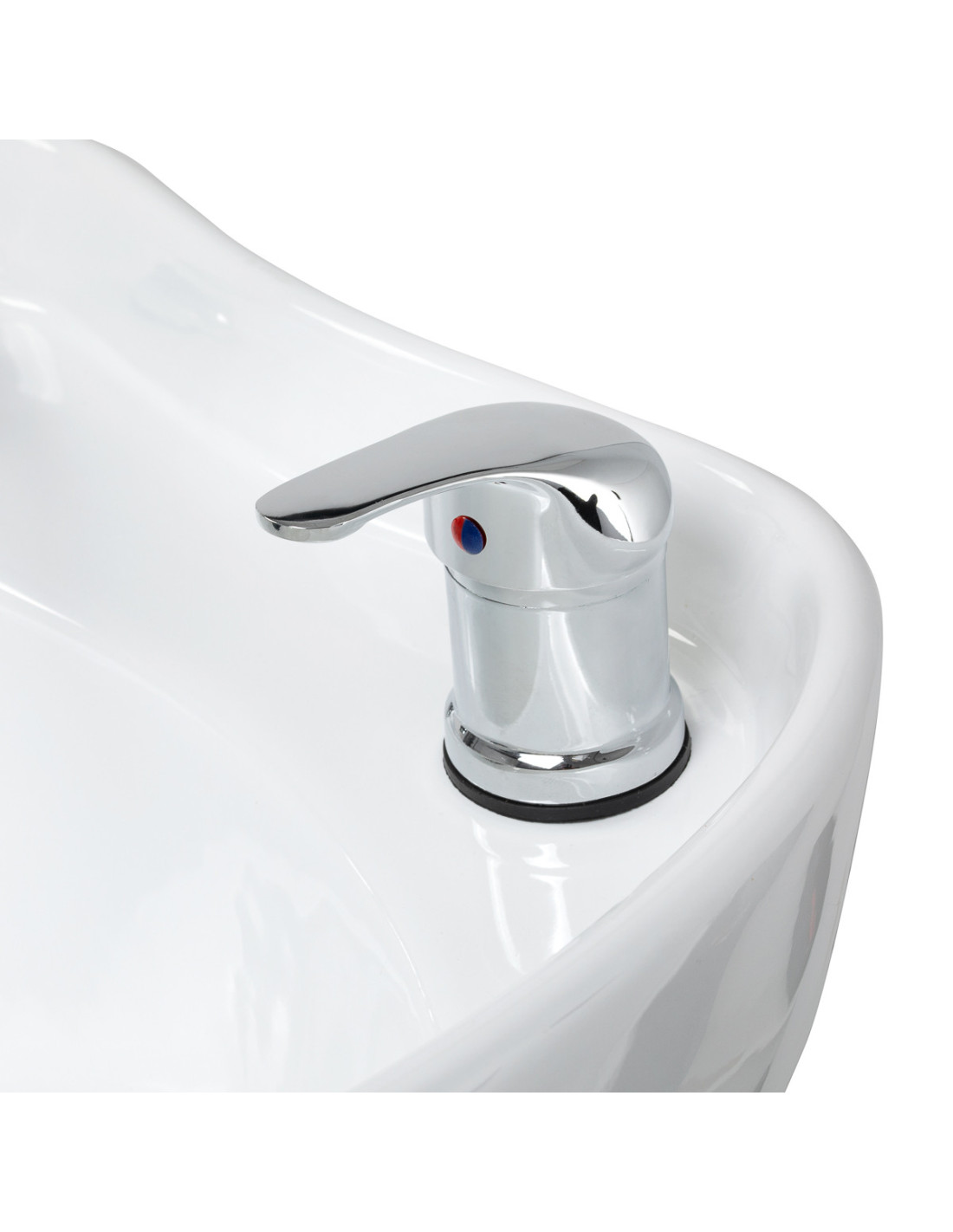 Bac a Shampoing Bac à shampoing CuboLine Gris céramique blanche Pro 