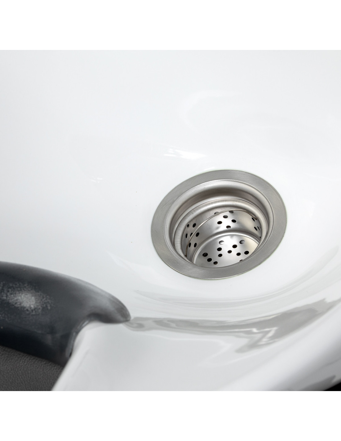 Bac a Shampoing Bac à shampoing CuboLine Gris céramique blanche Pro 