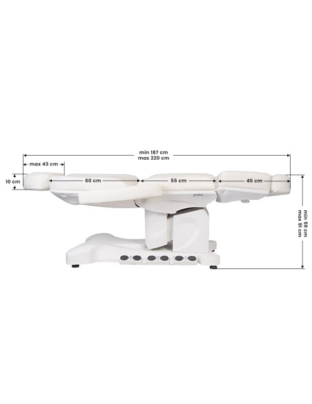 Ancona Lux LED Heated Pro Electric Beauty Chair