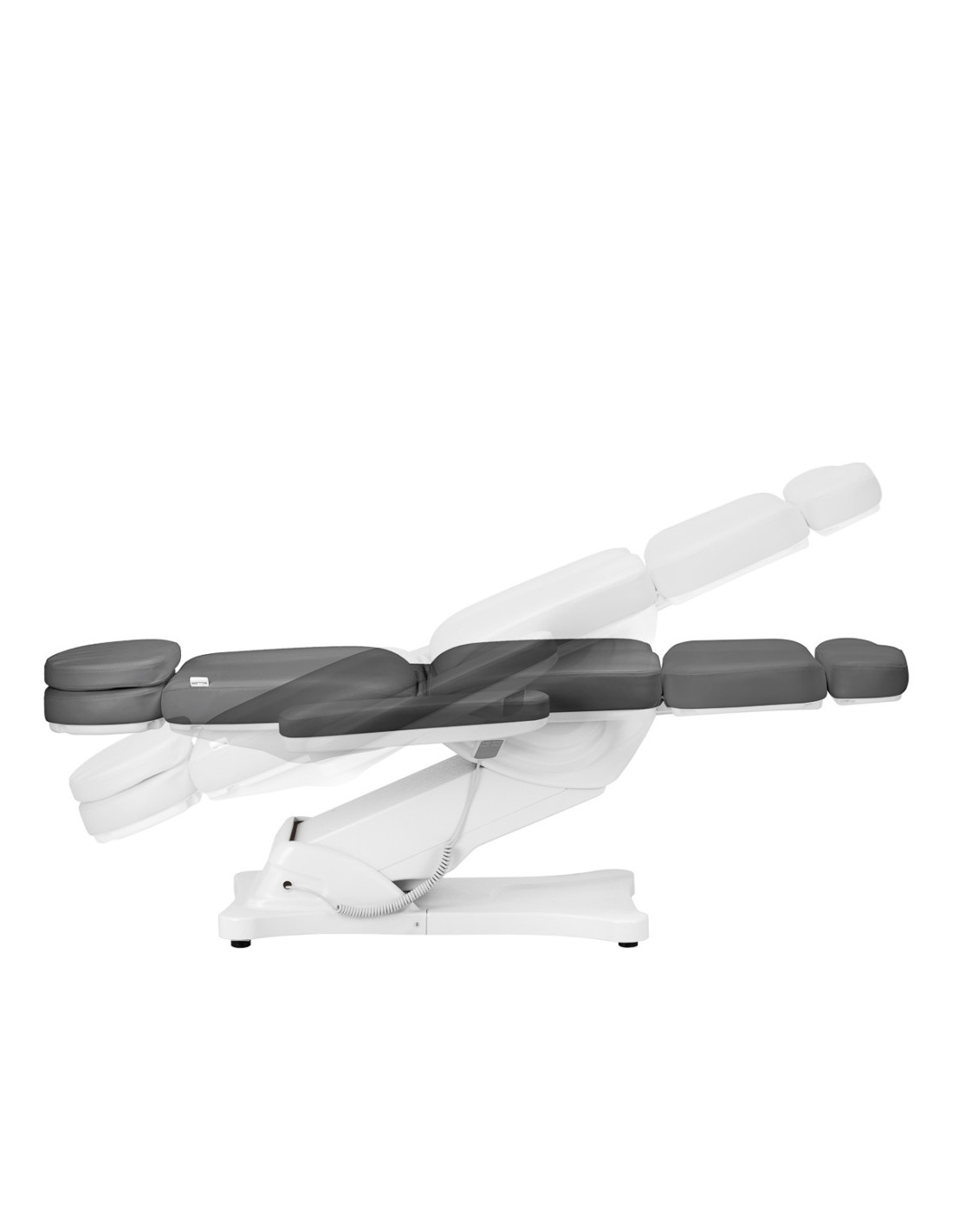 Poltrona elétrica estética profissional Torino cinza e branco com 4 motores