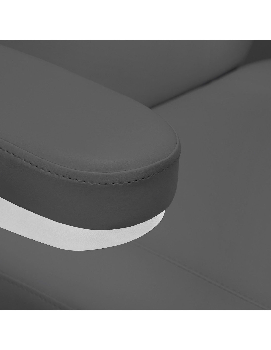 Sillón eléctrico estético Torino Pro de 4 motores en gris y blanco