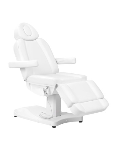 Sillón eléctrico estético Roma blanco con 3 motores y pedal Pro