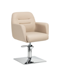 Fauteuil coiffure HydroSquare Verona Beige Chrome Pro
