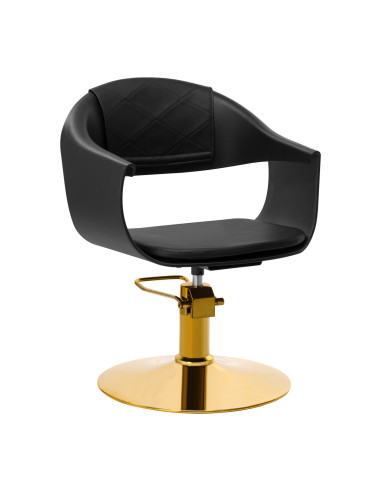 ASTORIA Zwart & Goud Kappersstoel – Professionele elegantie en premium comfort