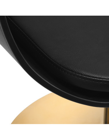Cadeira de cabeleireiro ASTORIA preta e dourada – elegância profissional e conforto premium