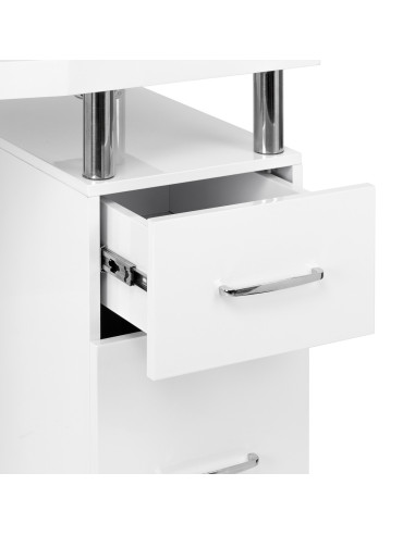 Table de Manucure Professionnelle Venezia Lux Élégance italienne Blanc 