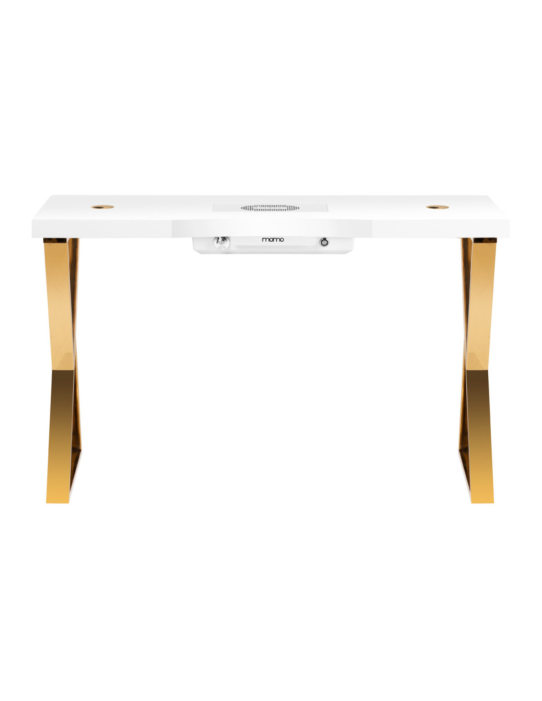 Mesa de manicura Gold Air de 48 W con aspiradora integrada y patas cruzadas