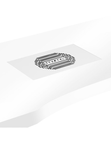 Table manucure aspirante Épure Chrome Air 48W pieds croisés 