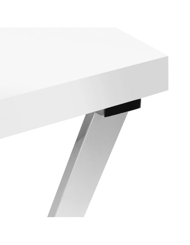 Épure Chrome Air 48W vacuum manicure table with crossed legs