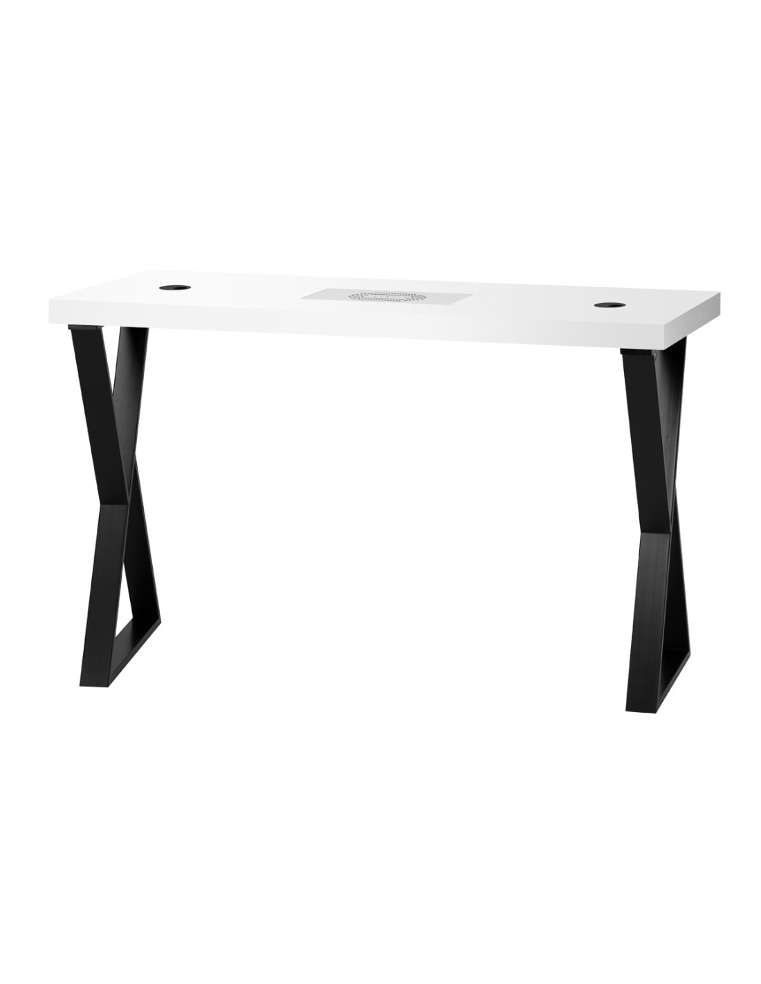 Table manucure aspirante Épure Noir Air 48W pieds croisés 