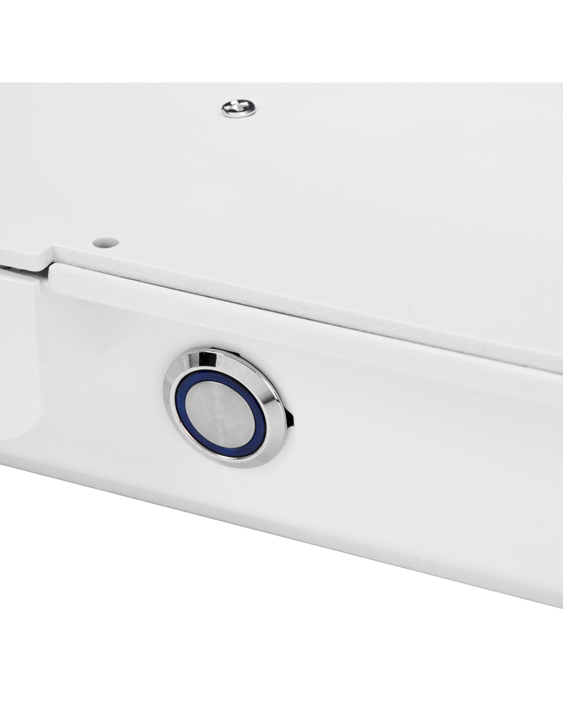 Table de Manucure Élégance Chrome – Plateau Blanc & Aspirateur Intégré 48W 