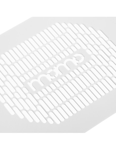 Mesa de manicura Elegance cromada con cubierta blanca y aspiradora integrada de 48 W