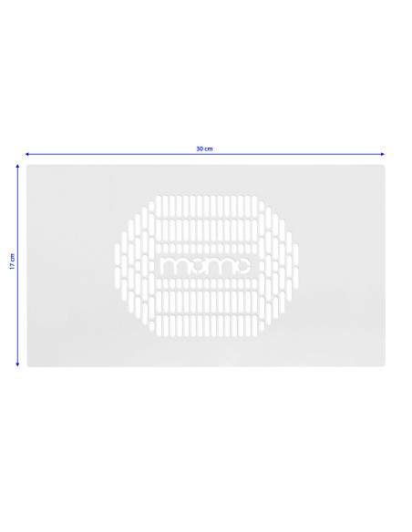 Tavolo da manicure Elegance Chrome – Piano bianco e aspirapolvere integrato da 48 W