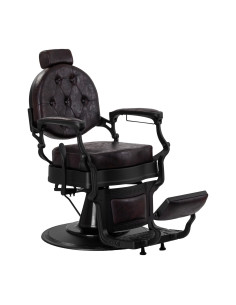 Cavaleset kappersstoel – donkerbruin vintage Pro