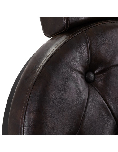 Cadeira de barbeiro Cavaleset – Marrom escuro Vintage Pro