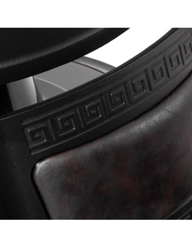 Sillón de barbero Cavaleset – Marrón oscuro Vintage Pro