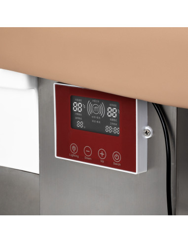 Letto Head Spa Beige con vano portaoggetti chiuso