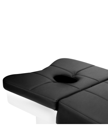 Black Head Spa Bed with Closed Storage Space