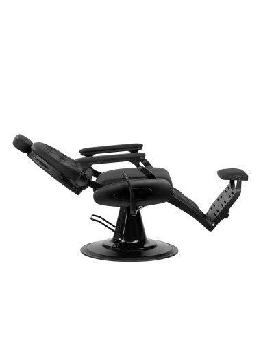  Gabbiano Fotel barberski Francesco czarny z czarną ramą