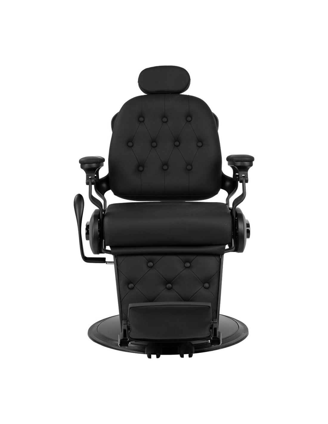  Gabbiano Fotel barberski Francesco czarny z czarną ramą