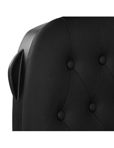  Gabbiano Fotel barberski Francesco czarny z czarną ramą