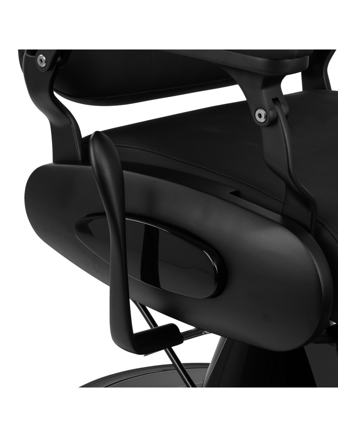  Gabbiano Fotel barberski Francesco czarny z czarną ramą