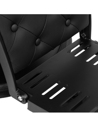  Gabbiano Fotel barberski Francesco czarny z czarną ramą