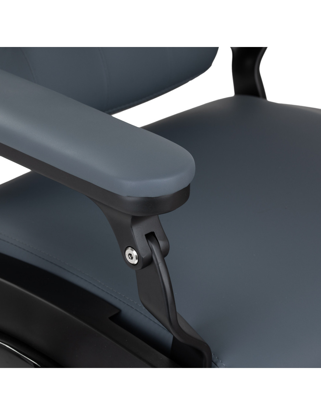  Gabbiano Fotel barberski Francesco grafitowy z czarną ramą