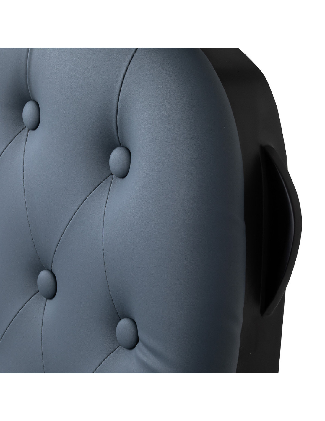  Gabbiano Fotel barberski Francesco grafitowy z czarną ramą